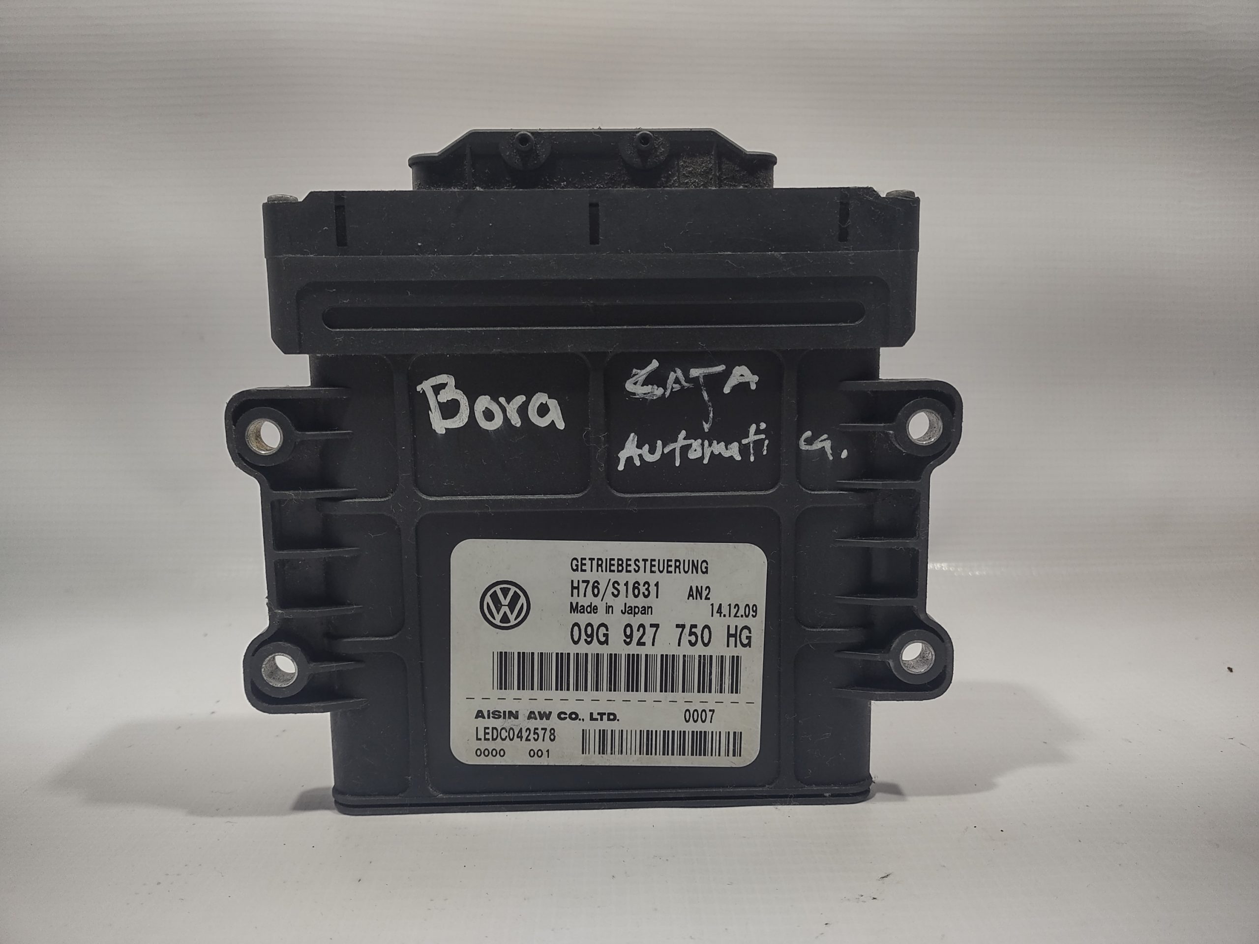 COMPUTADORA DE CAJA AUTOMATICA PARA VOLKSWAGEN (2010-2013) 09G927750HG 1 COMPUTADORA DE CAJA AUTOMATICA PARA
VOLKSWAGEN (2010-2013) 09G927750HG