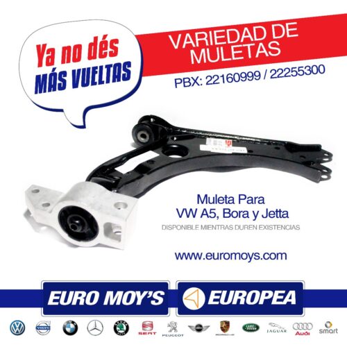 MULETA DELANTERA PARA VOLKSWAGEN A5,
BORA, GOLF, JETTA 2005, 2006, 2007, 2008, 2009