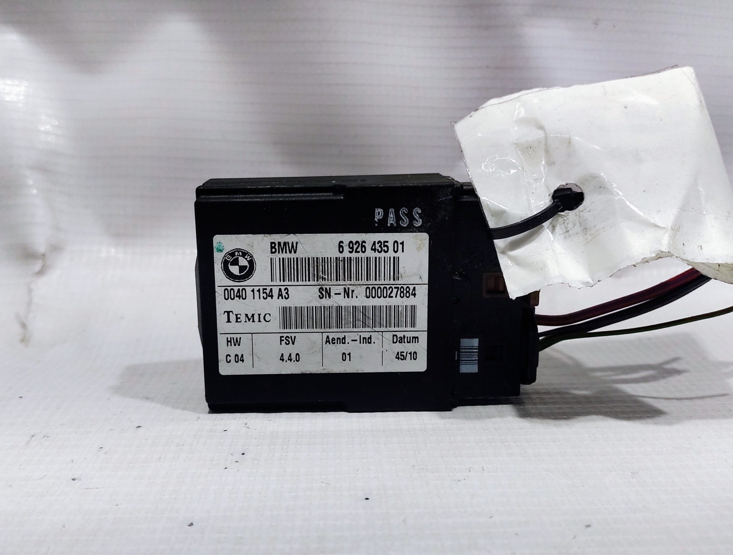 MODULO DE ASIENTO DELANTERO DERECHO PARA BMW (2011-2014) 692643501  1 MODULO DE ASIENTO DELANTERO DERECHO PARA
BMW (2011-2014) 692643501