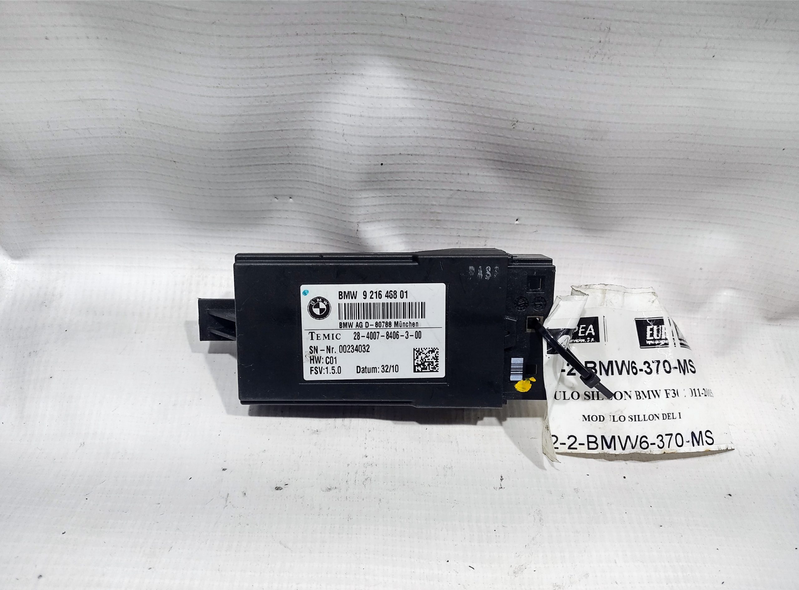 MODULO SILLON PARA BMW (2011-2015) 921646801  1 MODULO SILLON PARA BMW (2011-2015)
921646801