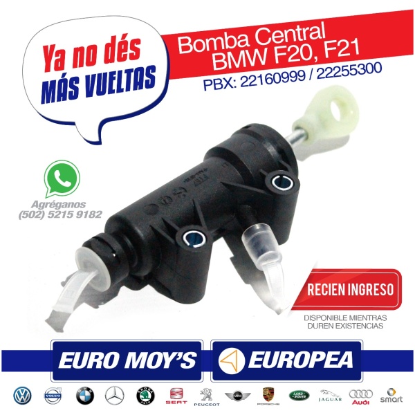 BOMBA CENTRAL DE CLUTCH DE MINI COOPER
R55, R56, R60 2006, 2007, 2008, 2009, 2010