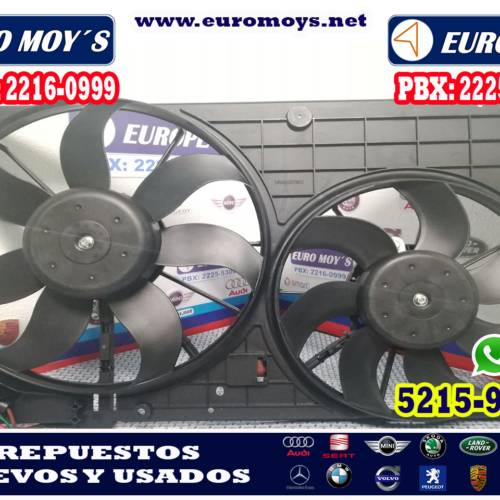 KIT DE VENTILADORES DE RADIADOR Y AC PARA VOLKSWAGEN A5 BORA JETTA, GOLF AÑOS 2006,2007,2008,2009,2010