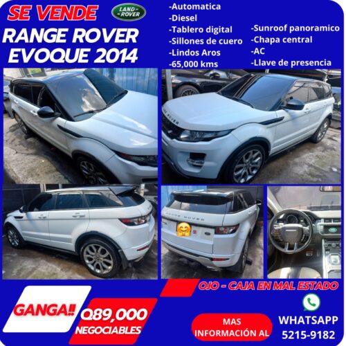 Camioneta Range Rover Evoque Color Blanco 2014