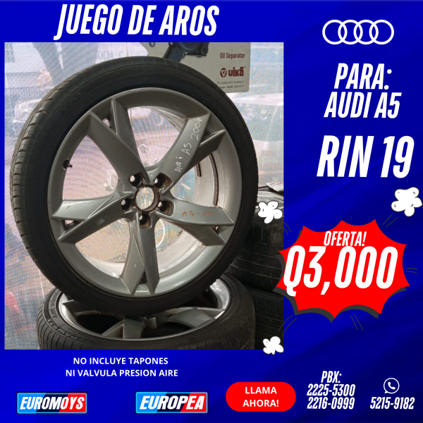 JUEGO DE AROS PARA AUDI A5 RIN 19